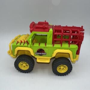 Mattel 2014 Jurassic Park Truck Jeep Green With Movable Red Cage